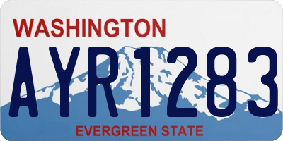 WA license plate AYR1283