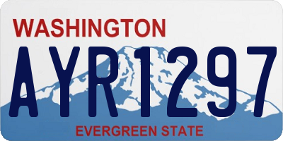 WA license plate AYR1297