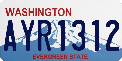 WA license plate AYR1312