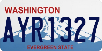 WA license plate AYR1327
