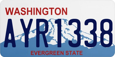 WA license plate AYR1338