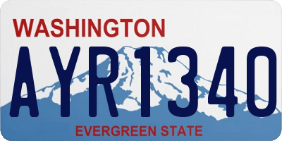 WA license plate AYR1340