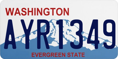 WA license plate AYR1349