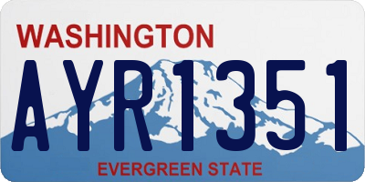 WA license plate AYR1351