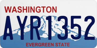 WA license plate AYR1352