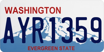 WA license plate AYR1359