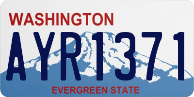WA license plate AYR1371