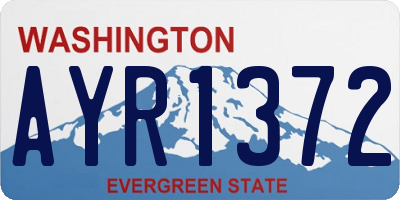 WA license plate AYR1372
