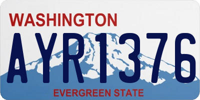 WA license plate AYR1376