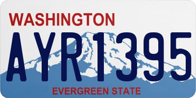 WA license plate AYR1395