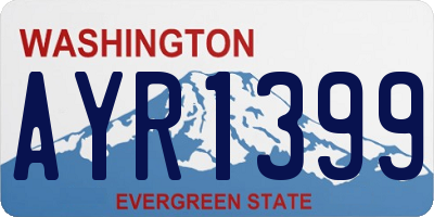 WA license plate AYR1399