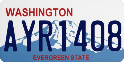 WA license plate AYR1408