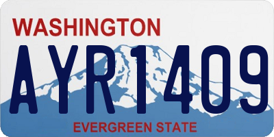 WA license plate AYR1409
