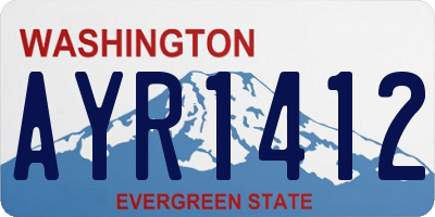WA license plate AYR1412