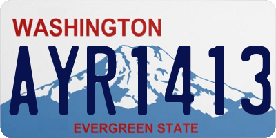 WA license plate AYR1413