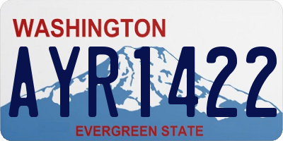 WA license plate AYR1422