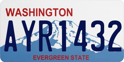 WA license plate AYR1432