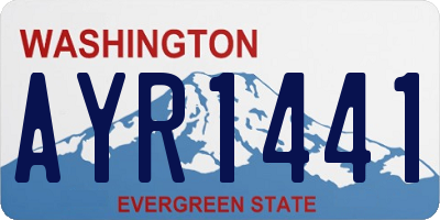 WA license plate AYR1441