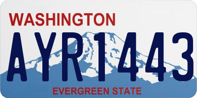 WA license plate AYR1443
