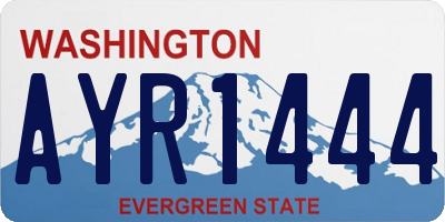 WA license plate AYR1444