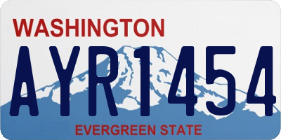 WA license plate AYR1454
