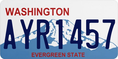 WA license plate AYR1457
