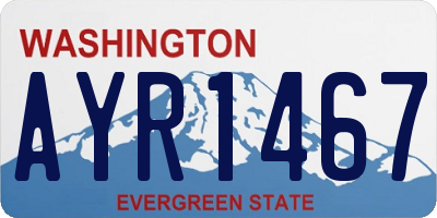 WA license plate AYR1467