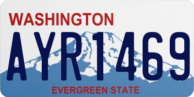 WA license plate AYR1469