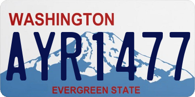 WA license plate AYR1477