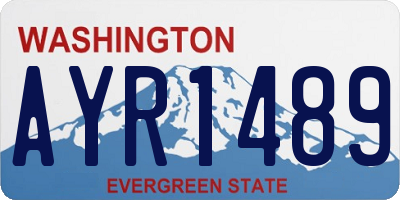 WA license plate AYR1489