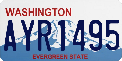 WA license plate AYR1495