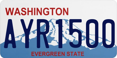 WA license plate AYR1500