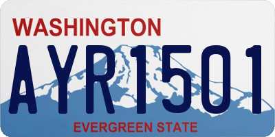 WA license plate AYR1501