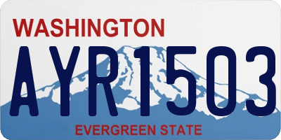 WA license plate AYR1503