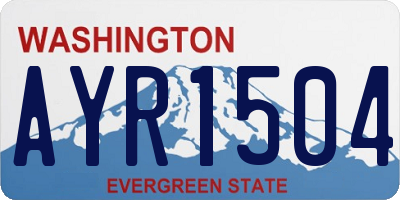 WA license plate AYR1504