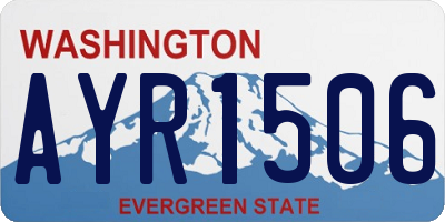 WA license plate AYR1506