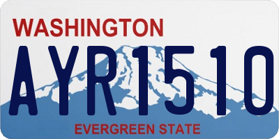 WA license plate AYR1510