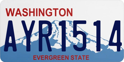 WA license plate AYR1514