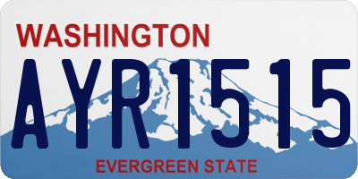 WA license plate AYR1515