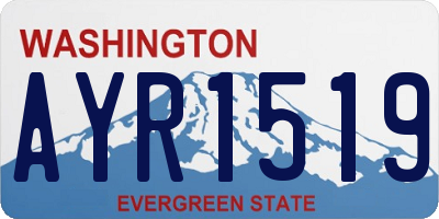 WA license plate AYR1519