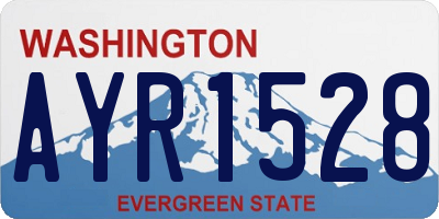 WA license plate AYR1528