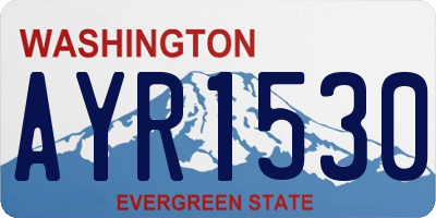 WA license plate AYR1530