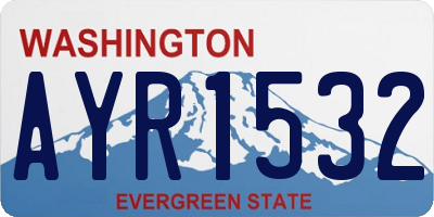 WA license plate AYR1532