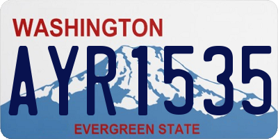 WA license plate AYR1535