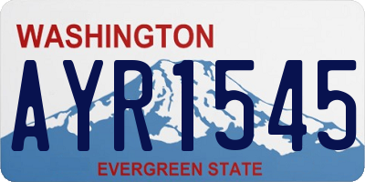 WA license plate AYR1545