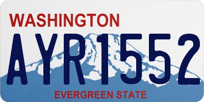 WA license plate AYR1552