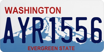 WA license plate AYR1556