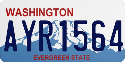 WA license plate AYR1564