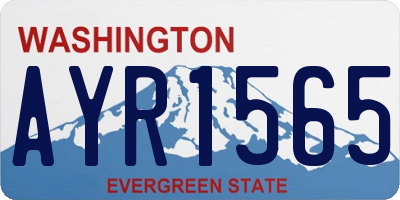 WA license plate AYR1565