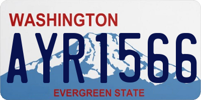 WA license plate AYR1566